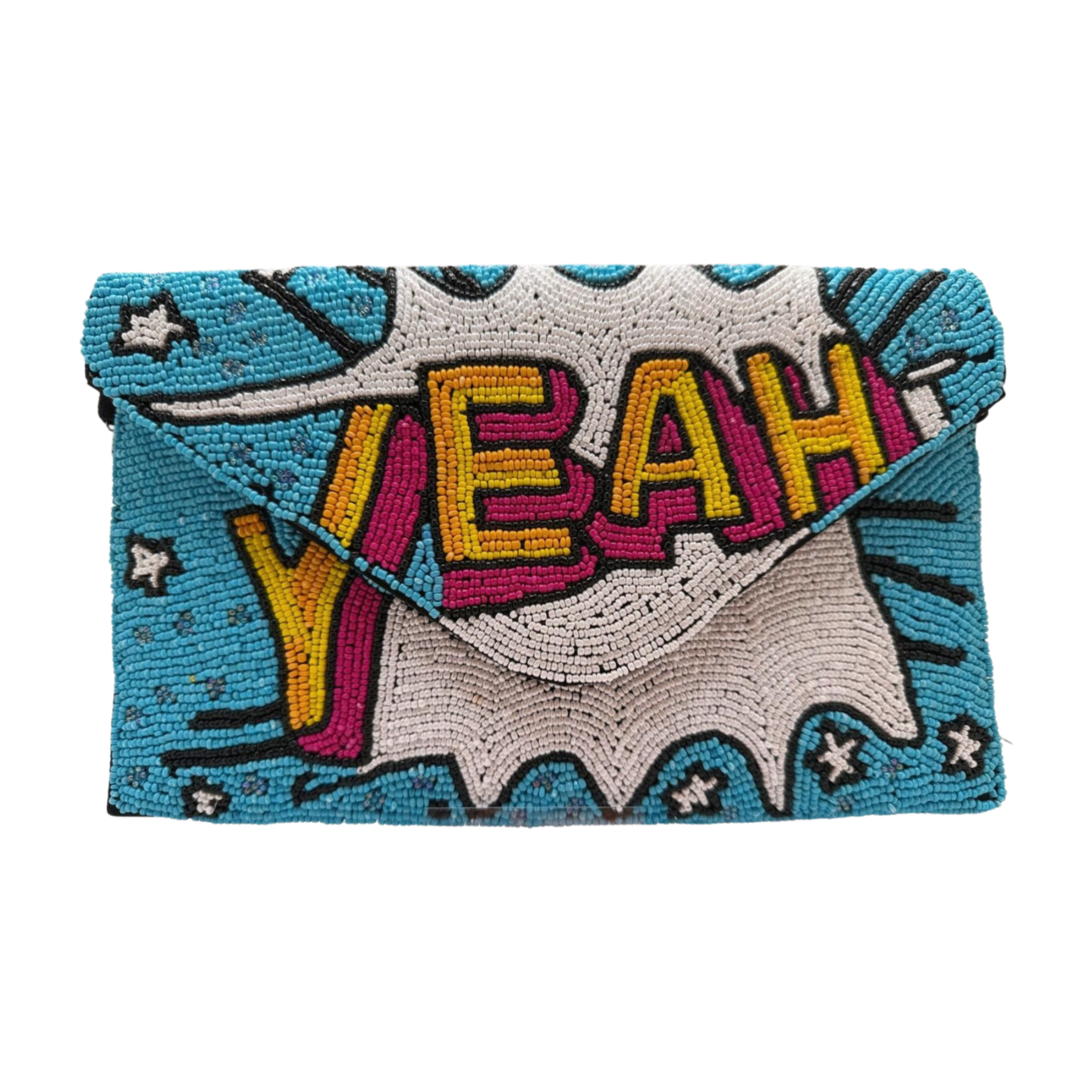 YEAH Beaded Clutch